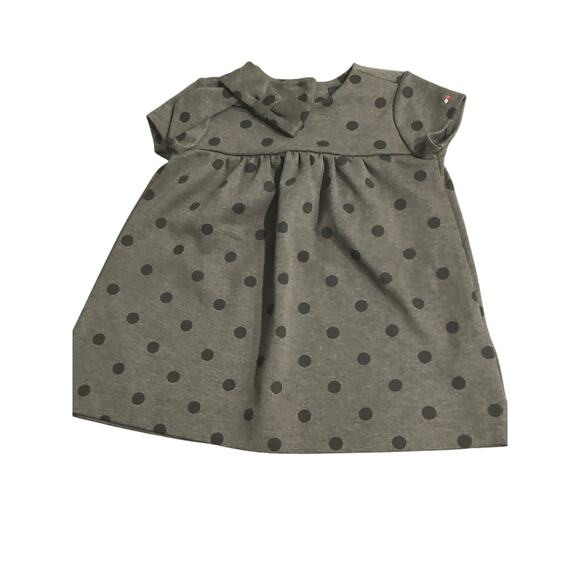 EUC- Tommy Hilfilger baby girl grey with black dots dress- Size 18 months - Picture 1 of 5